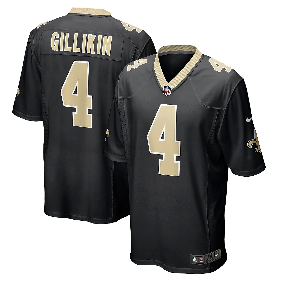 Zennovawear Men's New Orleans Saints Blake Gilikin Black Game Player Jersey