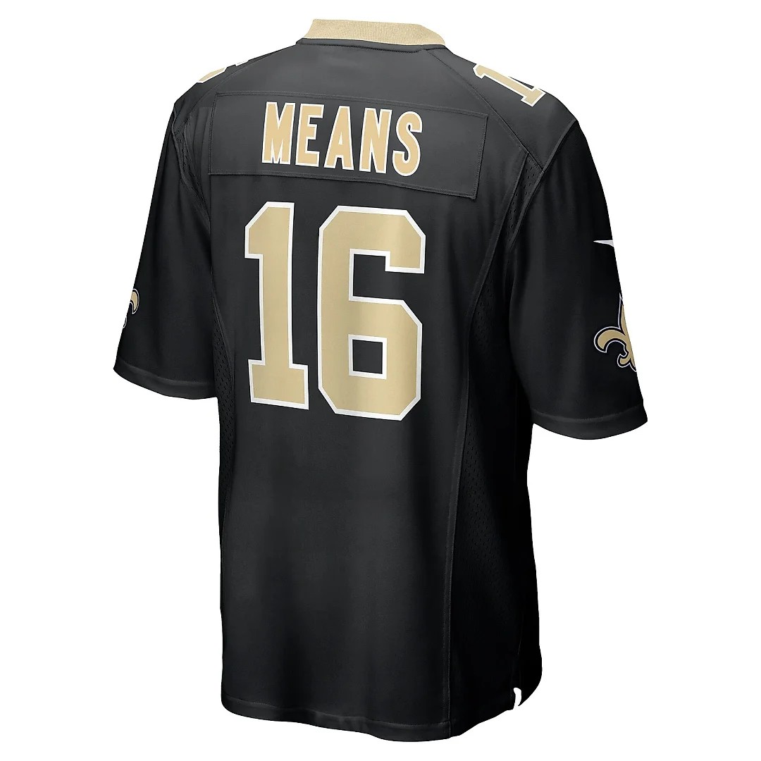 Zennovawear Men's New Orleans Saints Bub Means Black Game Jersey