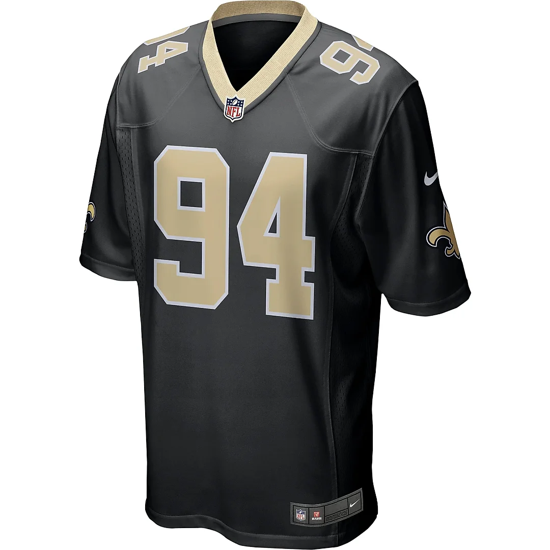 Zennovawear Men's New Orleans Saints Cameron Black Game Jersey