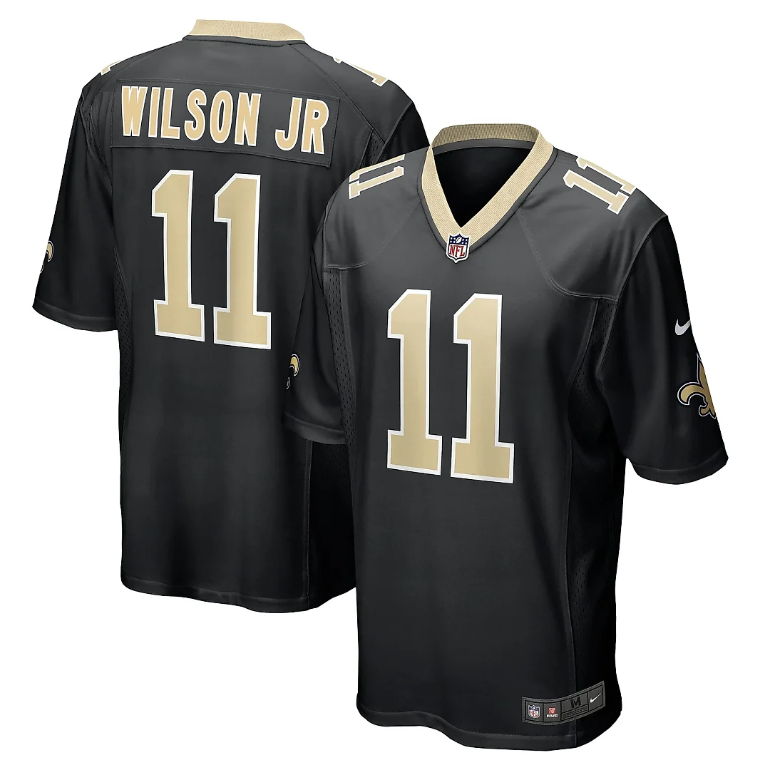 Zennovawear Men's New Orleans Saints Cedrick Wilson Jr. Black Game Jersey