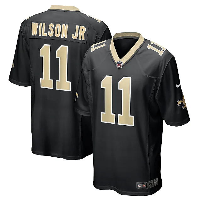 Zennovawear Men's New Orleans Saints Cedrick Wilson Jr. Black Game Jersey