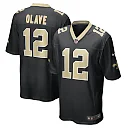 Zennovawear Men's New Orleans Saints Chris Olave Black Player Game Jersey