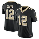 Zennovawear Men's New Orleans Saints Chris Olave Black Vapor F.U.S.E. Limited Jersey