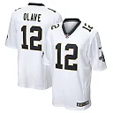 Zennovawear Men's New Orleans Saints Chris Olave White Game Player Jersey