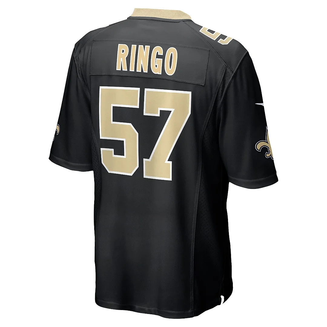 Zennovawear Men's New Orleans Saints Christian Ringo Black Game Player Jersey