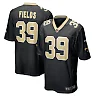 Zennovawear Men's New Orleans Saints DaMarcus Fields Black Game Player Jersey