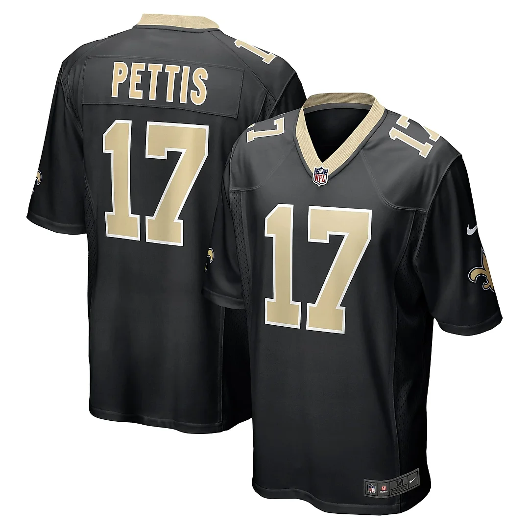 Zennovawear Men's New Orleans Saints Dante Pettis Black Game Jersey
