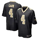 Zennovawear Men's New Orleans Saints Derek Carr Black Game Jersey