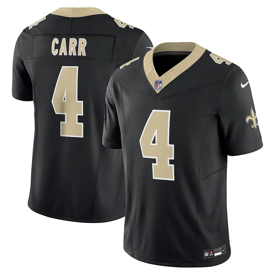 Zennovawear Men's New Orleans Saints Derek Carr Black Vapor F.U.S.E. Limited Jersey