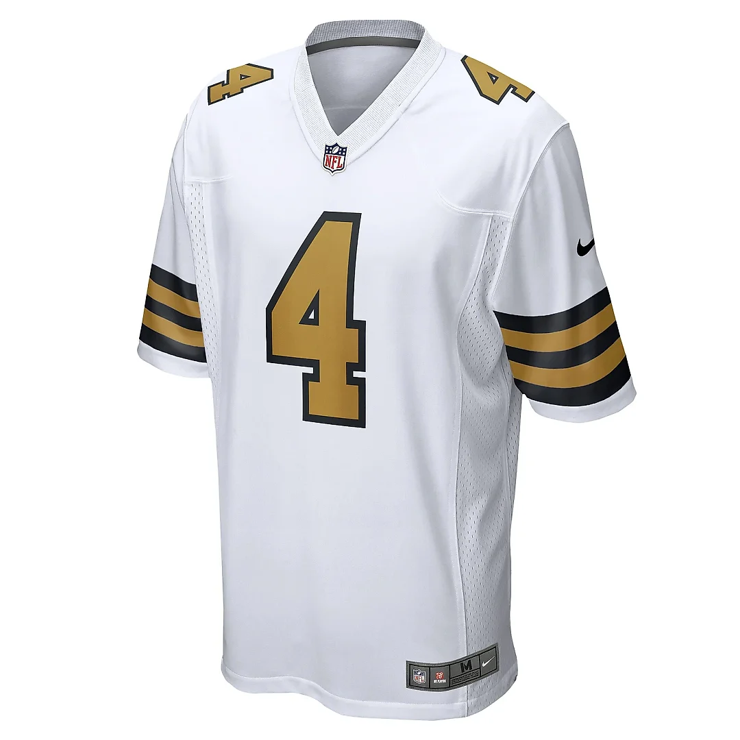 Zennovawear Men's New Orleans Saints Derek Carr White Alternate Game Jersey