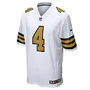 Zennovawear Men's New Orleans Saints Derek Carr White Alternate Game Jersey