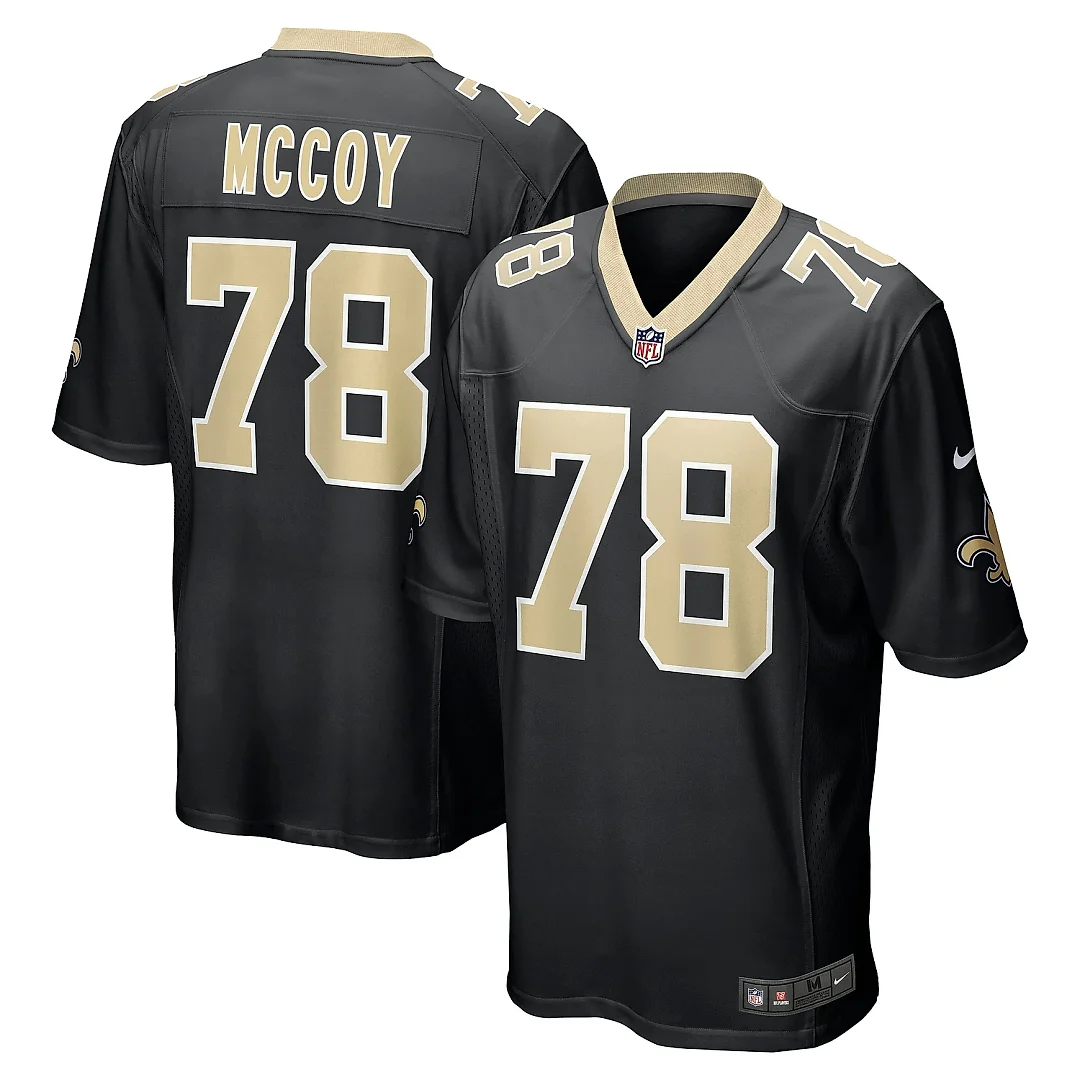 Zennovawear Men's New Orleans Saints Erik Mccoy Black Game Jersey