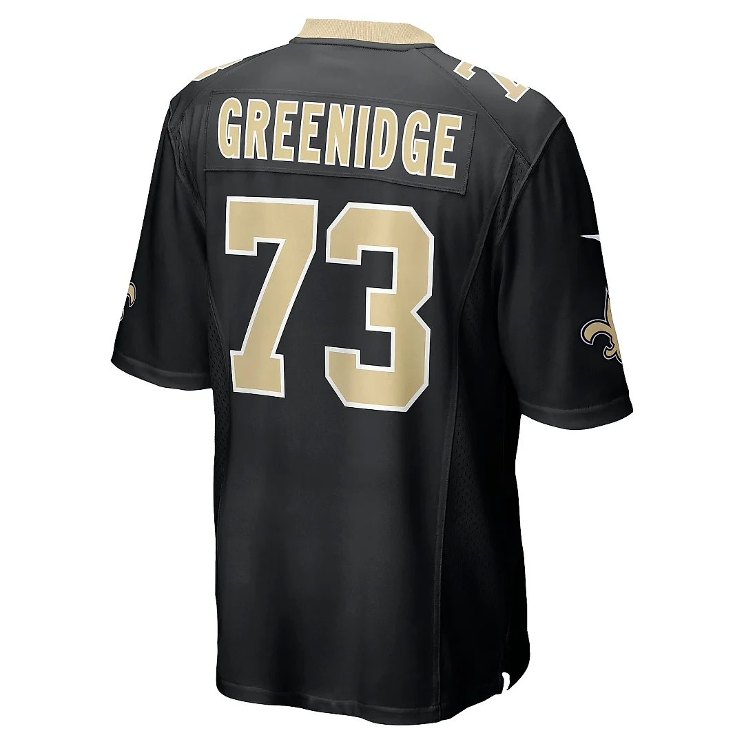 Zennovawear Men's New Orleans Saints Ethan Greenidge Black Game Jersey