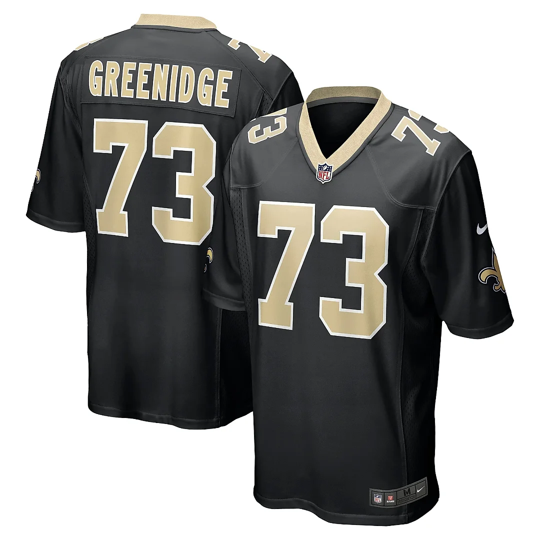 Zennovawear Men's New Orleans Saints Ethan Greenidge Black Game Jersey