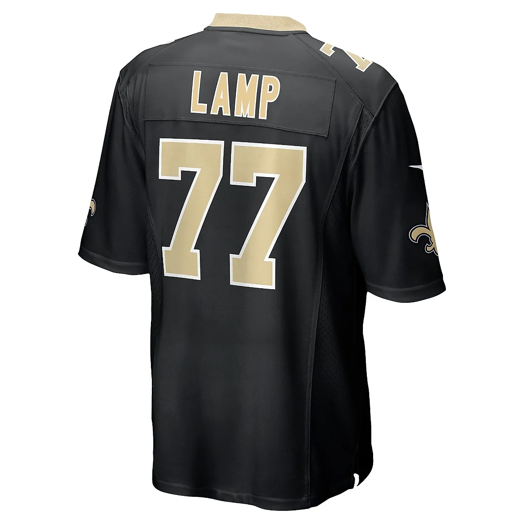 Zennovawear Men's New Orleans Saints Forrest Lamp Black Game Player Jersey