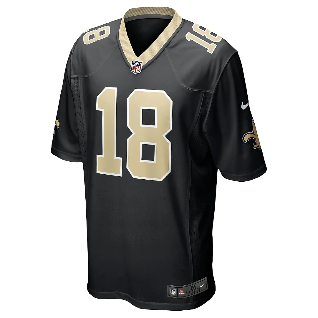 Zennovawear Men's New Orleans Saints Keith Kirkwood Black Team Game Jersey