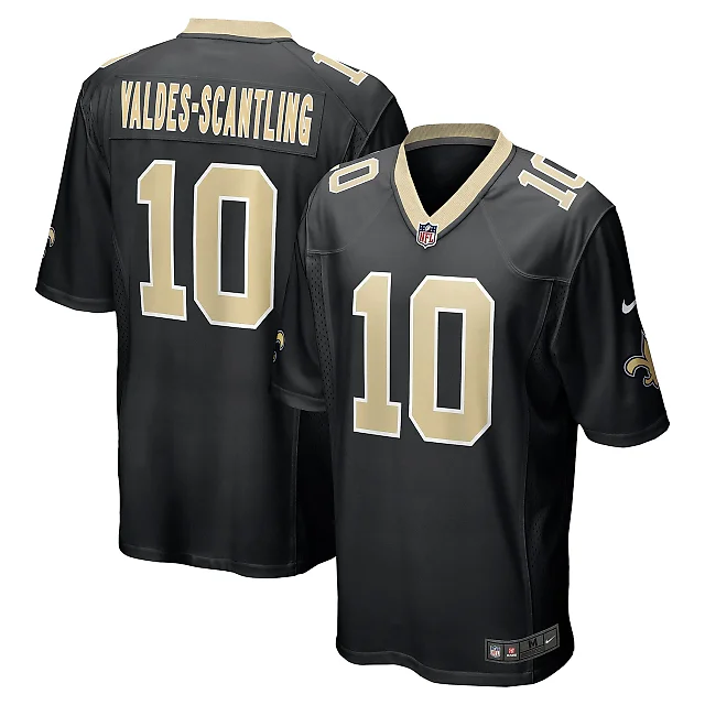 Zennovawear Men's New Orleans Saints Marquez Valdes-Scantling Black Game Jersey
