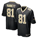 Zennovawear Men's New Orleans Saints Nick Vannett Black Game Jersey