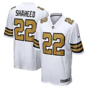 Zennovawear Men's New Orleans Saints Rashid Shaheed White Alternate Game Jersey