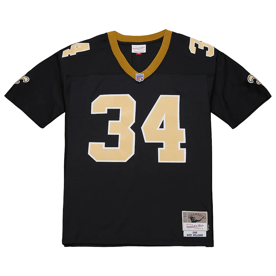 Zennovawear Men's New Orleans Saints Ricky Williams Mitchell & Ness Black 1999 Legacy Jersey