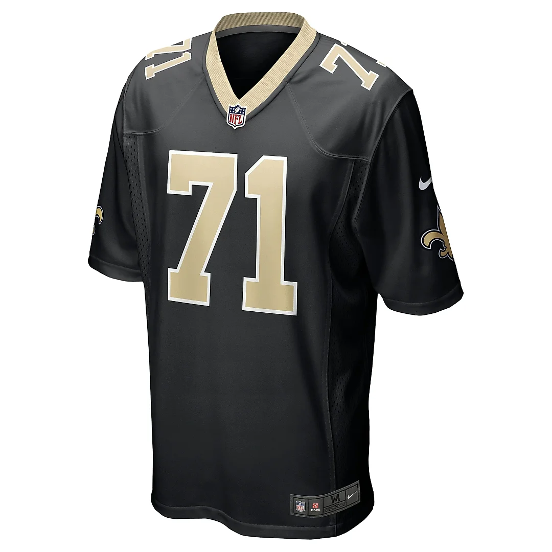 Zennovawear Men's New Orleans Saints Ryan Ramczyk Black Game Jersey