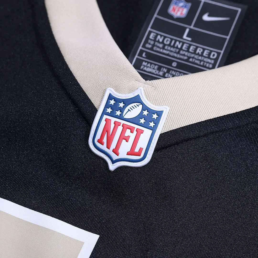 Zennovawear Men's New Orleans Saints Ryan Ramczyk Black Game Jersey