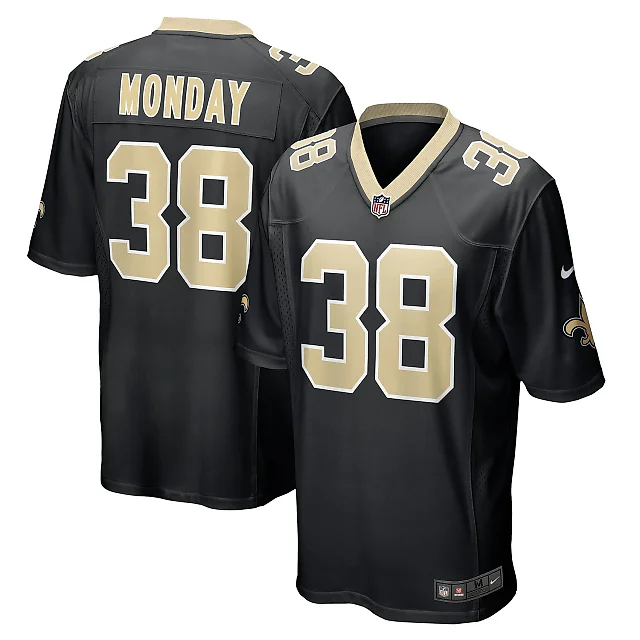 Zennovawear Men's New Orleans Saints Smoke Monday Black Game Player Jersey