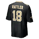 Zennovawear Men's New Orleans Saints Spencer Rattler Black Game Jersey