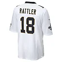 Zennovawear Men's New Orleans Saints Spencer Rattler White Game Player Jersey