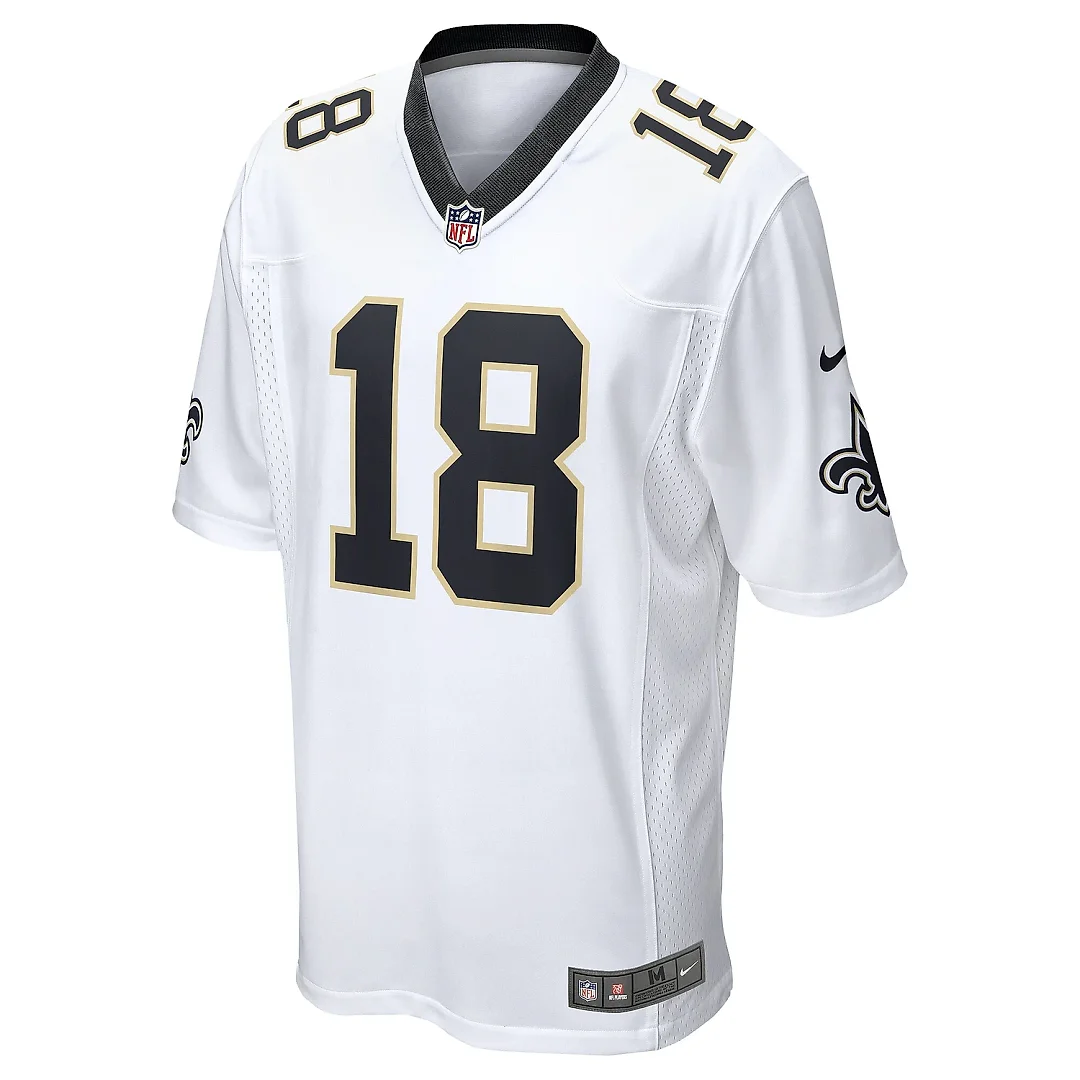 Zennovawear Men's New Orleans Saints Spencer Rattler White Game Player Jersey