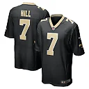 Zennovawear Men's New Orleans Saints Taysom Hill Black Game Jersey