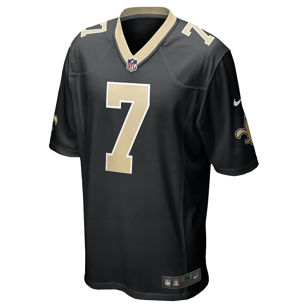 Zennovawear Men's New Orleans Saints Taysom Hill Black Game Jersey