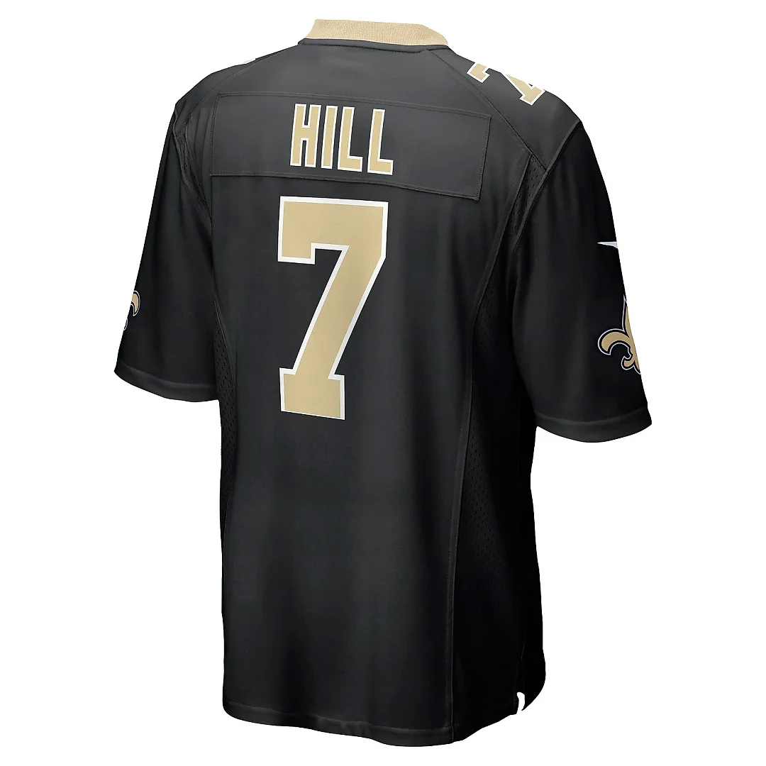 Zennovawear Men's New Orleans Saints Taysom Hill Black Game Jersey