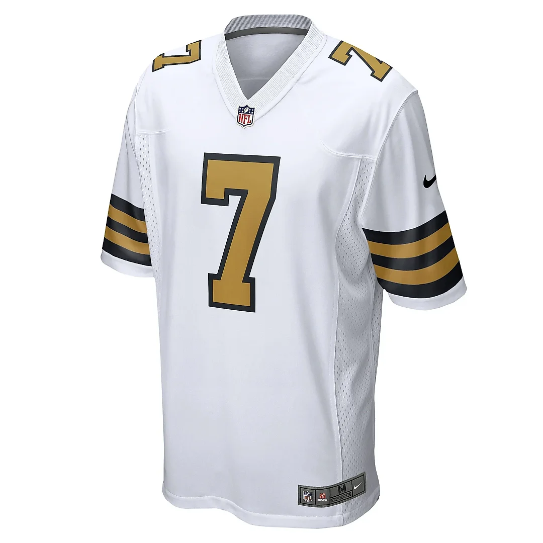 Zennovawear Men's New Orleans Saints Taysom Hill White Alternate Game Jersey