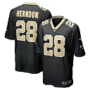 Zennovawear Men's New Orleans Saints Tre Herndon Black Game Jersey