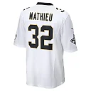 Zennovawear Men's New Orleans Saints Tyrann Mathieu White Game Jersey