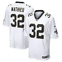 Zennovawear Men's New Orleans Saints Tyrann Mathieu White Game Jersey