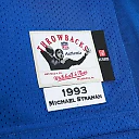 Zennovawear Men's New York Giants 1993 Michael Strahan Mitchell & Ness Royal Throwback Retired Player Jersey