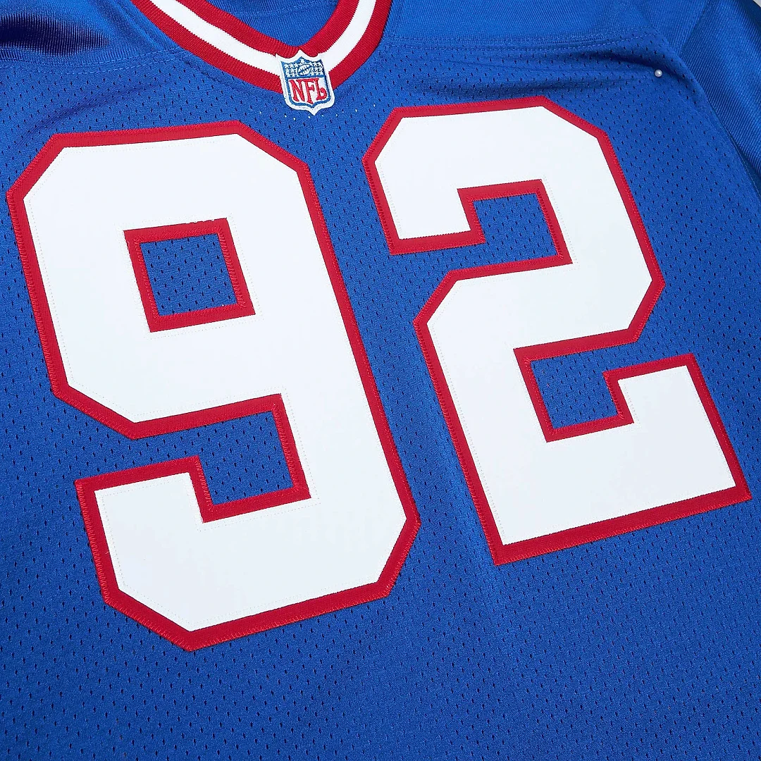 Zennovawear Men's New York Giants 1993 Michael Strahan Mitchell & Ness Royal Throwback Retired Player Jersey