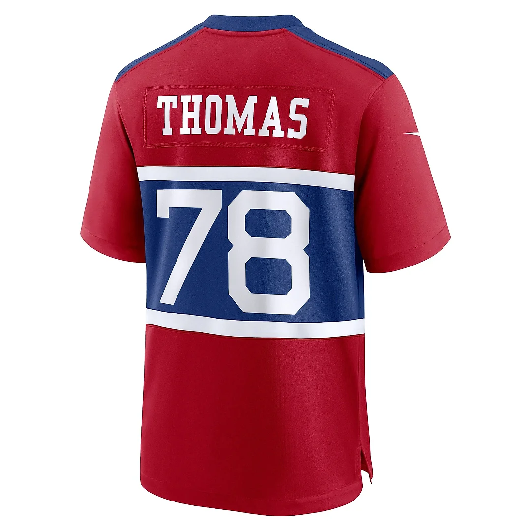 Zennovawear Men's New York Giants Andrew Thomas Century Red Alternate Player Game Jersey