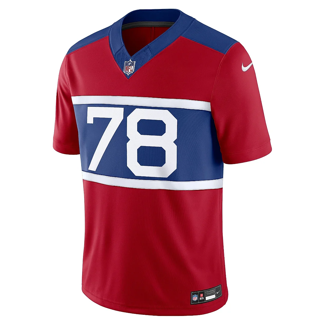 Zennovawear Men's New York Giants Andrew Thomas Century Red Alternate Vapor F.U.S.E. Limited Jersey