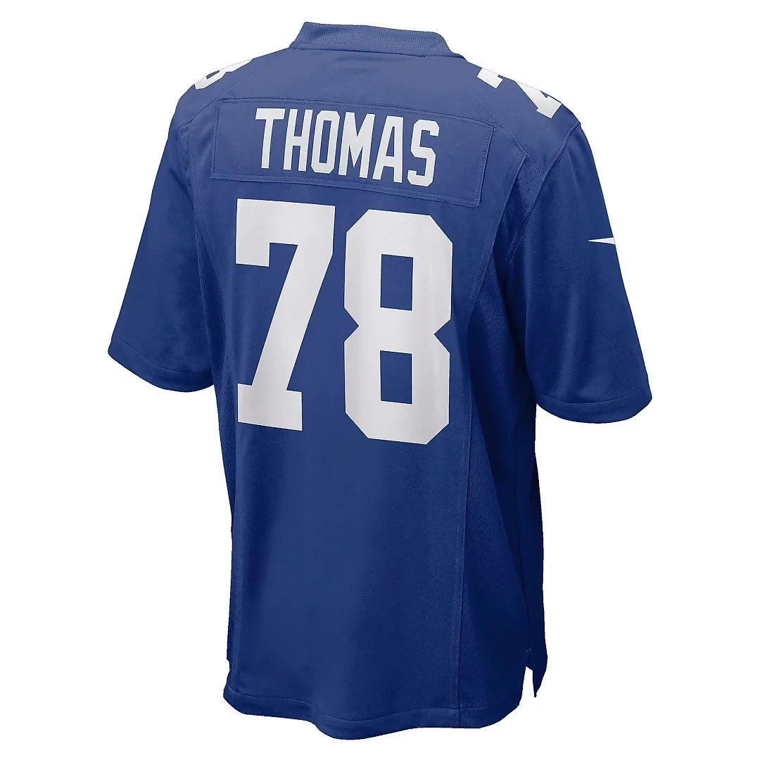 Zennovawear Men's New York Giants Andrew Thomas Royal Player Game Jersey