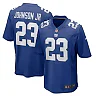 Zennovawear Men's New York Giants Anthony Johnson Jr. Royal Team Game Jersey