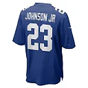Zennovawear Men's New York Giants Anthony Johnson Jr. Royal Team Game Jersey