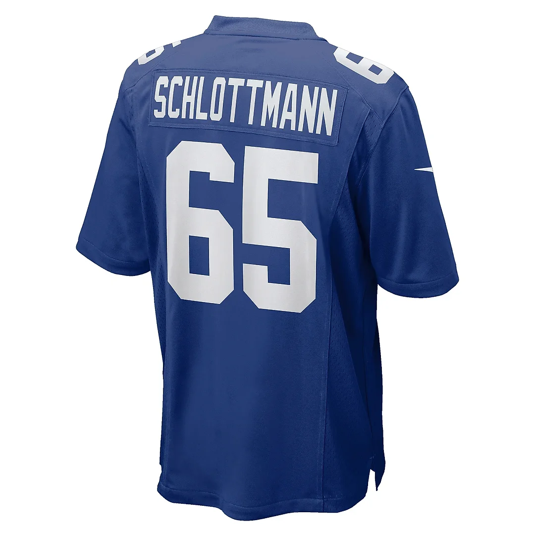 Zennovawear Men's New York Giants Austin Schlottmann Royal Team Game Jersey
