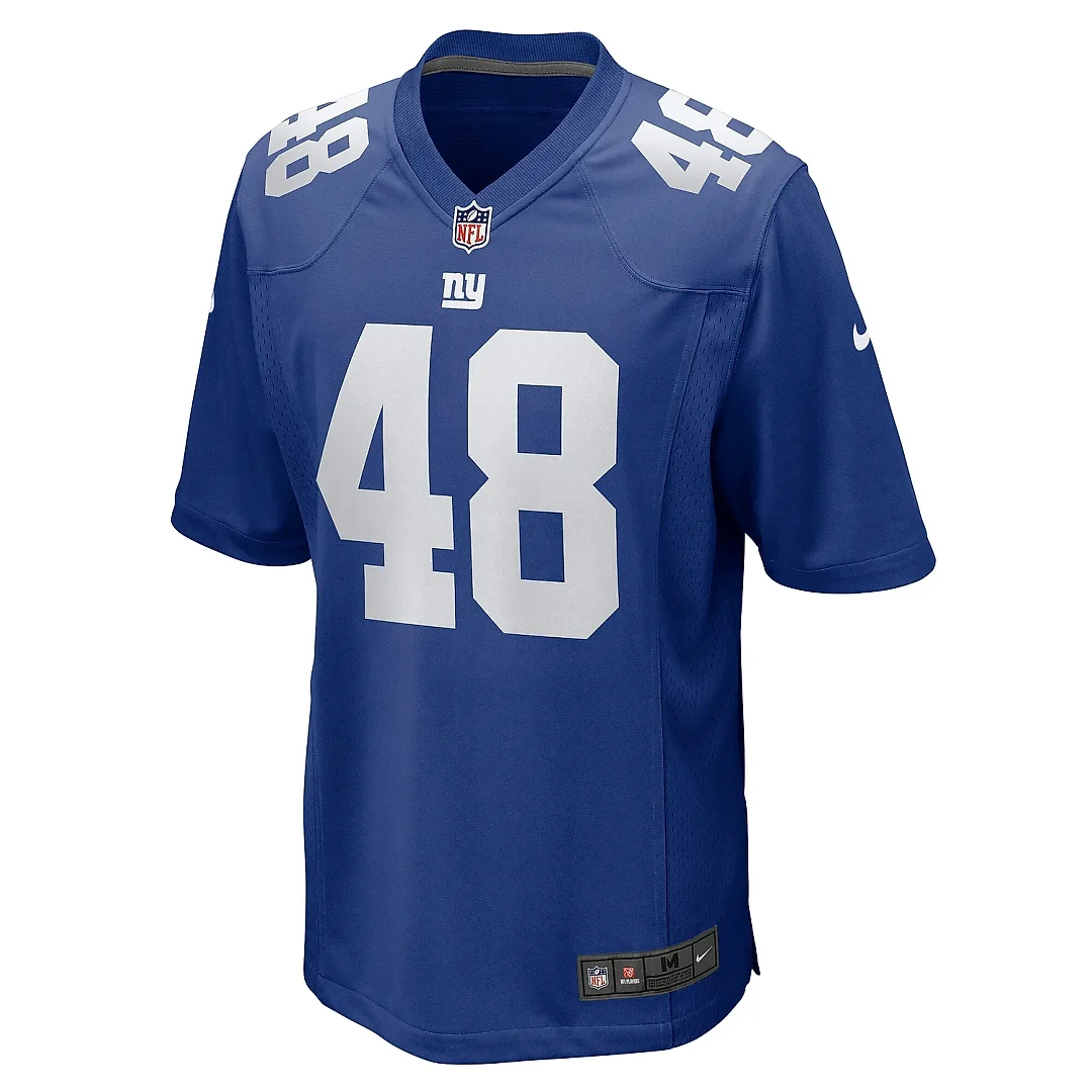 Zennovawear Men's New York Giants Benton Whitley Royal Team Game Jersey