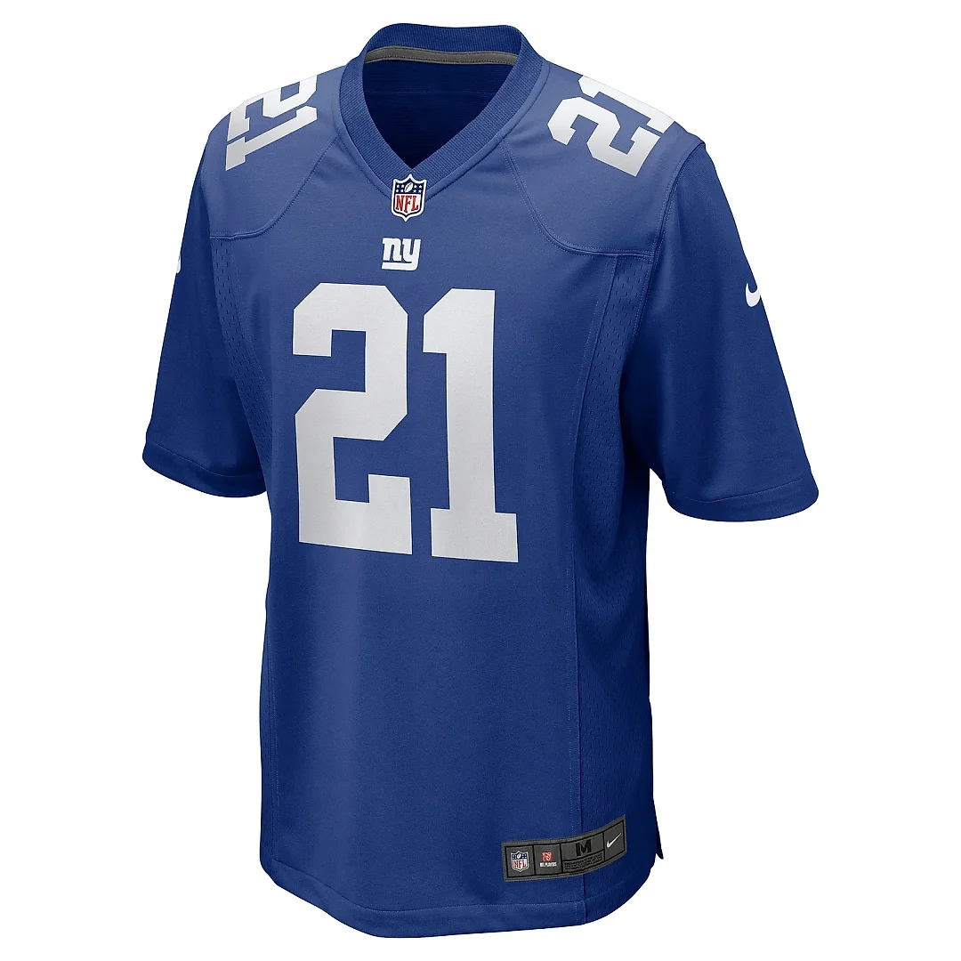 Zennovawear Men's New York Giants Bobby McCain Royal Game Player Jersey