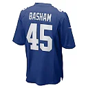 Zennovawear Men's New York Giants Boogie Basham Royal Game Jersey