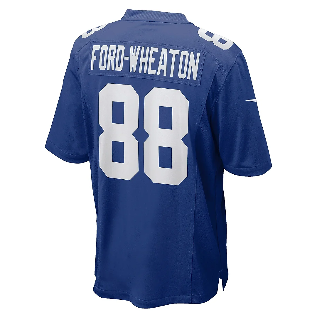 Zennovawear Men's New York Giants Bryce Ford-Wheaton Royal Team Game Jersey