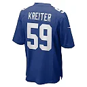 Zennovawear Men's New York Giants Casey Kreiter Royal Team Game Jersey